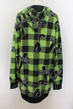 画像3: NieR Clothing / クロスpt CHECKERED パーカー  ライトグリーン O-24-07-08-1033-PU-TO-IG-OS-B