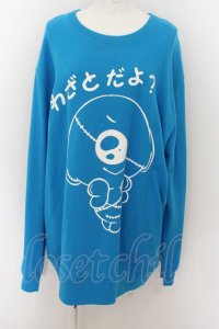 NieR Clothing / ONE君BLUE SWEATSHIRT【わざとだよ？】 2XL ブルー O-24-07-08-1040-PU-TO-KB-ZI