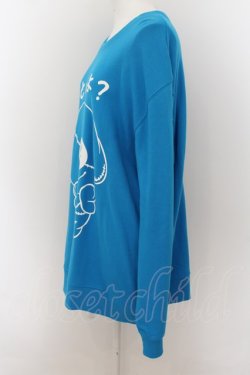 画像2: NieR Clothing / ONE君BLUE SWEATSHIRT【わざとだよ？】 2XL ブルー O-24-07-08-1040-PU-TO-KB-OS-B