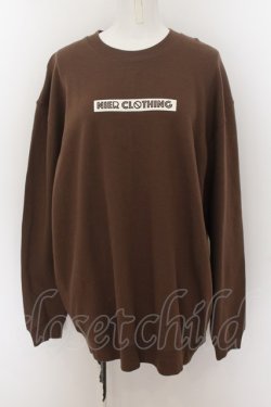 画像1: NieR Clothing / BOX LOGO SWEATSHIRT XL ブラウン O-24-07-08-1043-PU-TO-KB-OS-B