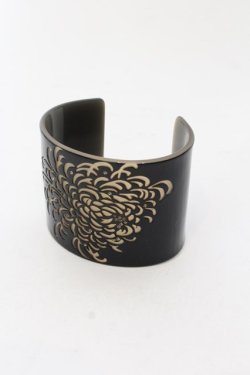 画像1: Jean Paul GAULTIER / cuff bracelet  ブラック O-24-07-08-1071-GO-AC-IG-OS