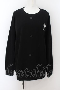 画像1: NieR Clothing / FRONT BUTTON COTTON PULLOVER  黒 O-24-07-08-1012-PU-TO-KB-OS-A