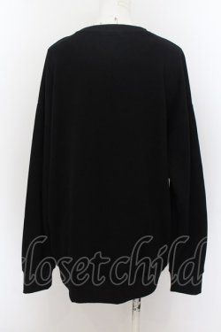 画像3: NieR Clothing / FRONT BUTTON COTTON PULLOVER  黒 O-24-07-08-1012-PU-TO-KB-OS-A