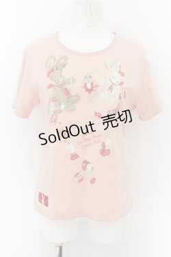 画像1: PINK HOUSE / ハーバーラビットプリントカットソー 3（M） ピンク O-24-07-08-005-LO-TS-IG-OS