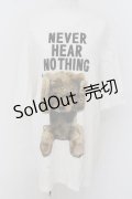 MILKBOY / Tシャツ.NEVER HEAR NOTHING  ホワイト O-24-07-16-001-MB-TS-YM-OS