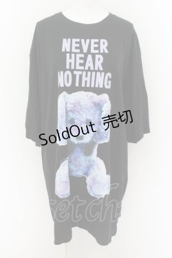 画像1: MILKBOY / Tシャツ.NEVER HEAR NOTHING  ブラック O-24-07-16-008-MB-TS-YM-OS