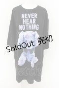 MILKBOY / Tシャツ.NEVER HEAR BEAR TEE  ブラック O-24-07-16-009-MB-TS-YM-OS