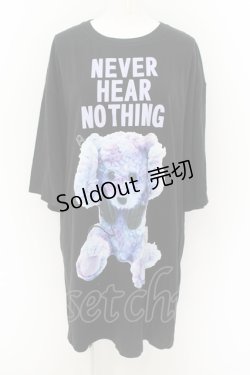 画像1: MILKBOY / Tシャツ.NEVER HEAR BEAR TEE  ブラック O-24-07-16-009-MB-TS-YM-OS