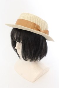 m petit by misako / リボンカンカン帽 57.5ｃｍ ナチュラル O-24-07-25-060-LO-AC-OW-ZT335