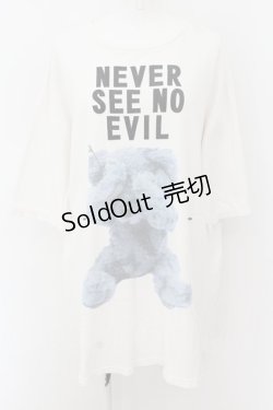 画像1: MILKBOY / NEVER SEE NO EVIL Big Tee  ホワイト O-24-07-25-009-MB-TO-OW-OS