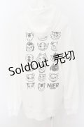 NieR Clothing / プリントパーカー【NieRキャラクターズ】 2XL ホワイト O-24-07-29-1040-PU-TO-OW-OS