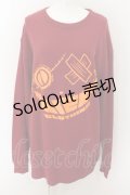 NieR Clothing / 2XL BURGUNDY OVERSIZEトレーナー【ミケ】 2XL ワイン O-24-07-29-1045-PU-TO-IG-OS