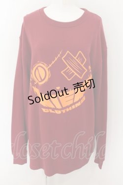 画像1: NieR Clothing / 2XL BURGUNDY OVERSIZEトレーナー【ミケ】 2XL ワイン O-24-07-29-1045-PU-TO-IG-OS