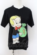 JOY RICH / ダラープリントTシャツ M クロ O-24-07-29-1066-PU-TS-YM-ZT017