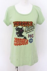 HYSTERIC GLAMOUR / HYS LONE STAR Tシャツ F ライトグリーン O-24-07-29-1087-PU-TS-IG-ZT230