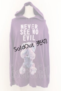 画像1: MILKBOY / NEVER SEE NO EVIL HOODIE  パープル O-24-07-31-2004-MB-TO-OW-ZT037