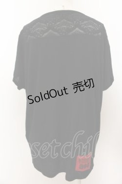 画像3: ALGONQUINS / バックレースプリントTシャツ  ブラック×レッド O-24-07-31-119-AL-TS-IG-OS