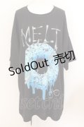 TRAVAS TOKYO / Melty donuts BIG Tシャツ F ブラック O-24-08-10-011-PU-TS-YM-OS