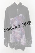 TRAVAS TOKYO / Furry bear hoodie くまプリント プルオーバーパーカー F ブラック O-24-08-17-074-PU-TO-OW-OS