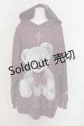 TRAVAS TOKYO / Furry bear Hoodie　パーカー F パープル O-24-08-18-038-PU-TO-YM-OS