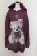 画像1: TRAVAS TOKYO / Furry bear Hoodie　パーカー F パープル O-24-08-18-038-PU-TO-YM-OS (1)