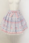 Angelic Pretty / Fancy Borderスカート  サックス O-24-08-18-059-AP-SK-IG-OS