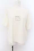 axes femme / 接触冷感ラメ刺繍Ｔシャツ F アイボリー O-24-08-20-033-AX-TS-IG-OS