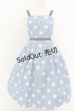 画像1: Emily Temple cute / ミッキーマウス＆ミニーマウス/ポルカドットキャミソールワンピース  サックス O-24-08-21-013-ET-OP-IG-OS