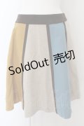 Jane Marple / Color block gored skirt　スカート M ベージュ×イエロー×ブルー O-24-08-22-062-JM-SK-OW-OS