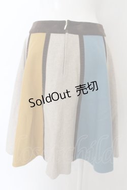 画像3: Jane Marple / Color block gored skirt　スカート M ベージュ×イエロー×ブルー O-24-08-22-062-JM-SK-OW-OS