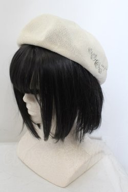 画像1: axes femme / ラメ刺繍入サーモベレー  キナリ O-24-08-27-210-AX-AC-OW-OS