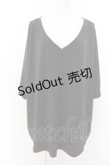 Qutie Frash / 23GWノベルティBIG Tシャツ  ブラック×中華紋 O-24-08-27-026-QU-TS-IG-ZS