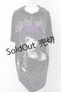 NieR Clothing / 擬人化フードTシャツ F ブラック O-24-08-28-054-PU-TS-OW-OS