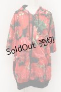 NieR Clothing / HALF SLEEVE ZIP OUTER【STRAWBERRY】 パーカー  ブラック×レッド O-24-08-28-062-PU-TO-OW-OS