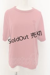 Jane Marple Dans Le Saｌon / Soft t-cloth logo embroidery T-shirt M ピンク O-24-08-30-028-JM-TS-IG-OS