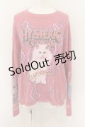 HYSTERIC GLAMOUR / WILLD CAT FEVER プルオーバー F ピンク O-24-09-07-024-PU-TO-OW-OS