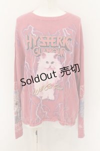 HYSTERIC GLAMOUR / WILLD CAT FEVER プルオーバー F ピンク O-24-09-07-024-PU-TO-OW-OS