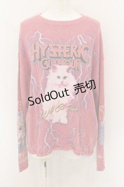 画像1: HYSTERIC GLAMOUR / WILLD CAT FEVER プルオーバー F ピンク O-24-09-07-024-PU-TO-OW-OS