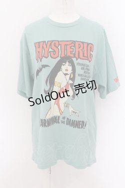 画像1: HYSTERIC GLAMOUR / VAMPIRELLA/CARNIVAL OF THE DAMNED Tシャツ M グリーン O-24-09-07-025-PU-TO-OW-ZT238