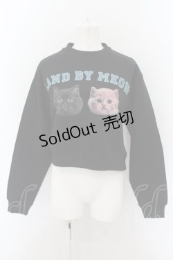 画像1: LAND by MILKBOY / LAND BY MEOW SWEATS F ブラック O-24-09-07-031-MB-TO-OW-OS