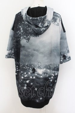 画像2: NieR Clothing / 半袖プルパーカー  グレー O-24-09-10-020-PU-TO-IG-ZT303