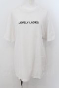 Melt the lady / LOVEY LADIES Tシャツ Fの シロ O-24-09-14-009-PU-TS-IG-OS