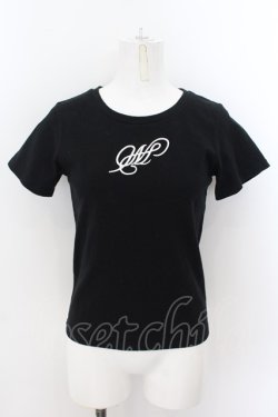 画像1: Melt the lady / initial crew neck Tシャツ S クロ×シロ O-24-09-14-013-PU-TS-IG-OS