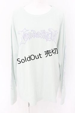 画像1: RNA / ファイヤーロゴロングTシャツ M グリーン O-24-09-19-041-PU-TO-OW-ZT018