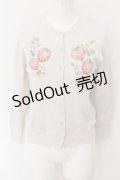 Jane Marple Dans Le Saｌon / Strawberry embroidery cardigan M アイボリー O-24-09-19-092-JM-TO-IG-OS