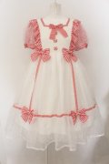 Angelic Pretty / ふんわりパフェワンピース  シロ×アカ O-24-09-23-012-AP-OP-IG-OS