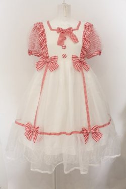 画像1: Angelic Pretty / ふんわりパフェワンピース  シロ×アカ O-24-09-23-012-AP-OP-IG-OS