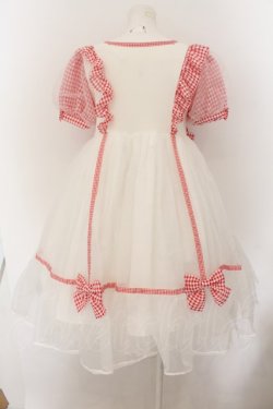 画像4: Angelic Pretty / ふんわりパフェワンピース  シロ×アカ O-24-09-23-012-AP-OP-IG-OS