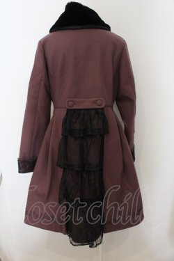 画像2: axes femme / COAT【タグ付き】Red Label Ｗ釦レースバッスルコート シリアルナンバー入り  パープル O-24-09-25-059-AX-OP-IG-OS