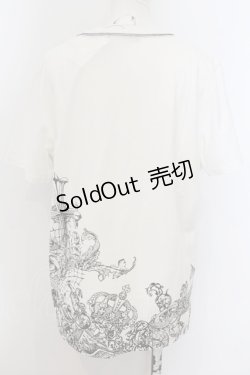 画像2: ALGONQUINS / クラウンクロスTシャツ UNISEX ホワイト×ブラック O-24-09-25-022-AL-TS-IG-OS